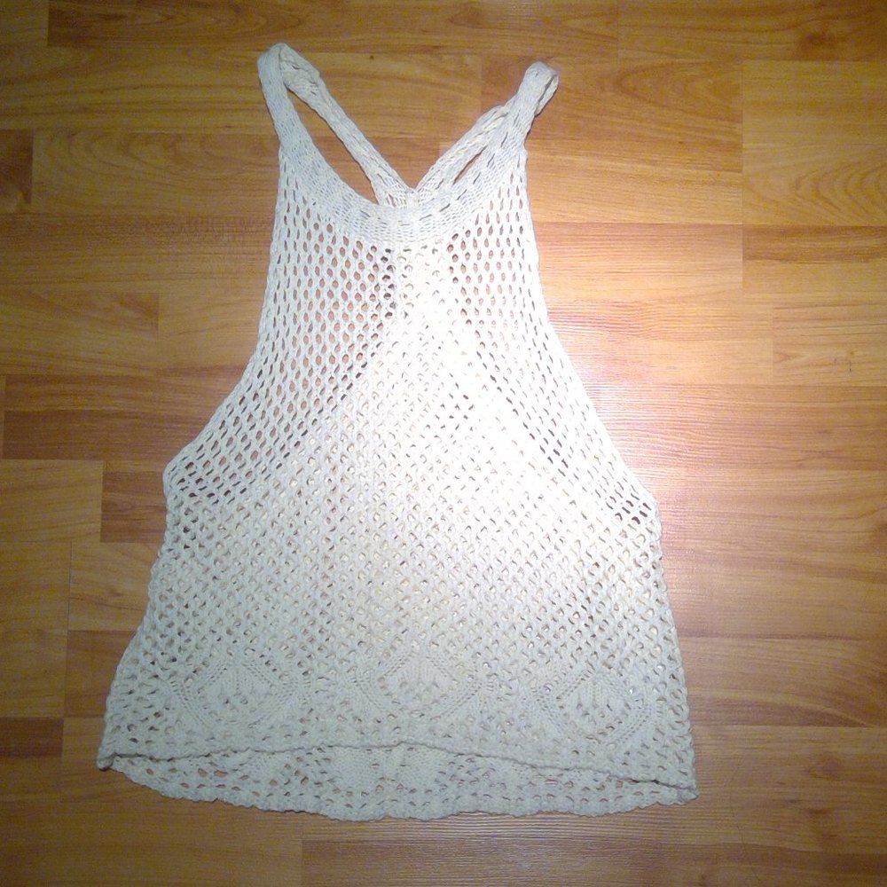 Crochet Cream Top